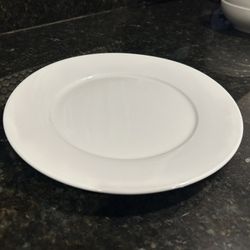 White Porcelain Dinner Plates - 6