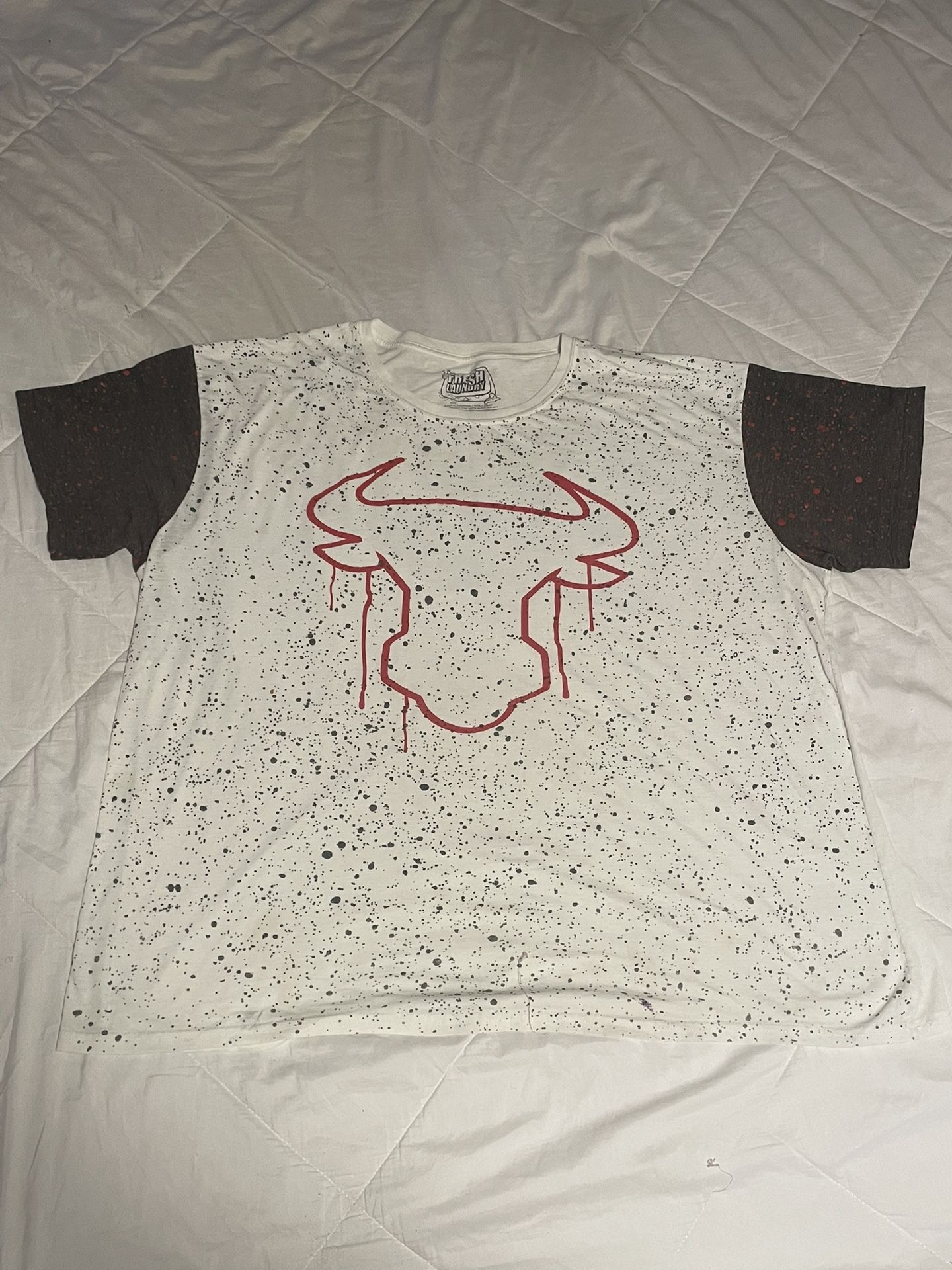 Men’s Paint Splatter Bull Logo T-Shirt