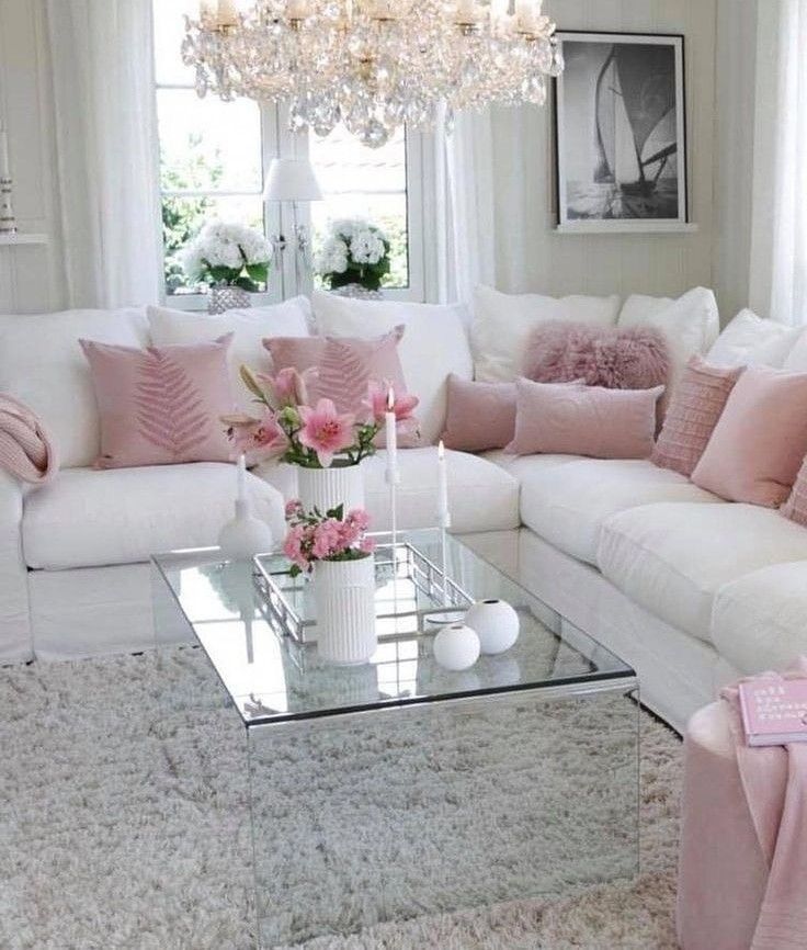 Beautiful White Slipcover Sectional  