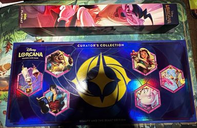 Disney Lorcana Beauty And The Beast Curator's Collection & i2i Foil Play-mat Set
