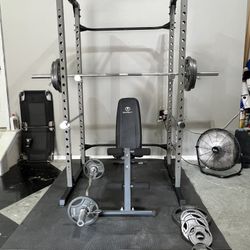 Complete Home Gym – Pull-Up, Squat, Incline/Decline Bench + 300 lbs