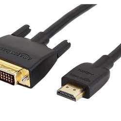 Amazon Basics HDMI to DVI (Male) Adapter Cable, Bi-Directional 1080P, 6 ft/1.8 m