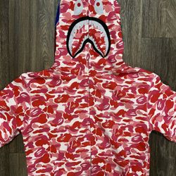 Pink bape hoodie 