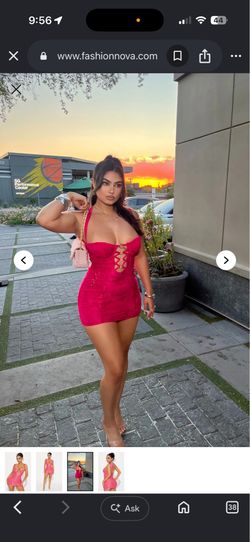 fashion nova women’s pink dress size M