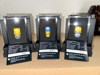 2022 Simpsons Minted Minis 3 Coin Set Bart Homer Marge 1oz Silver Perth Mint
