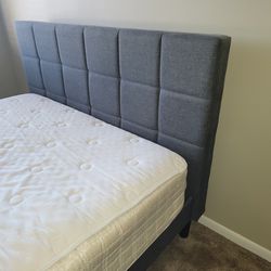 Bed Frame With Padded Headboard 
