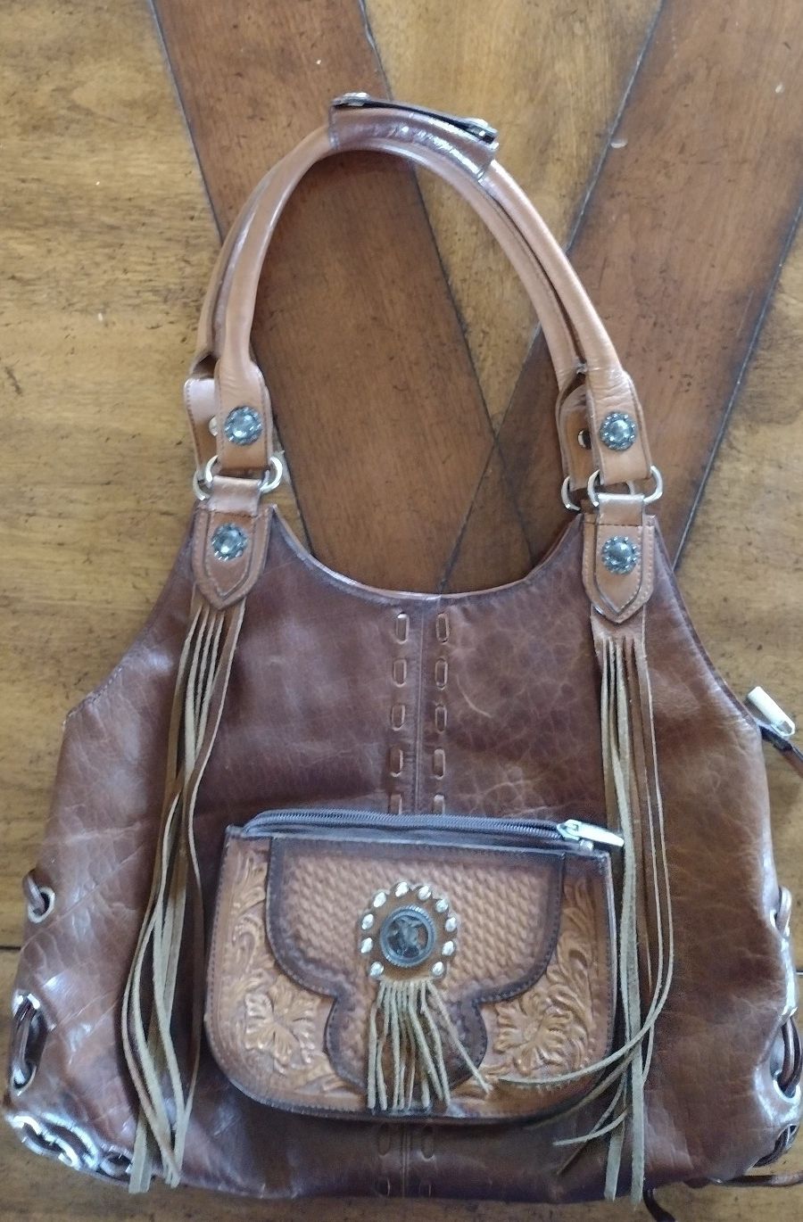 Western Conceal Carry Leather Handbag