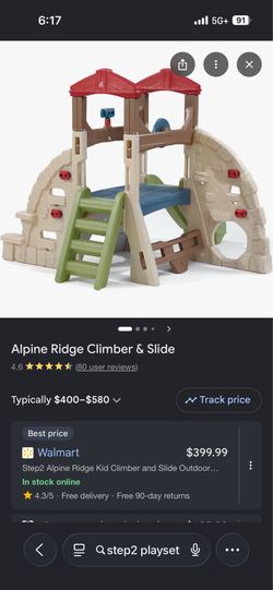 Step2 Alpine Ridge Kid Climber and Slide Outdoor Toddler Playground