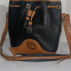 Vintage Pebbled Leather Drawstring Purse 