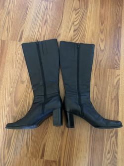 Womans High Black Leather