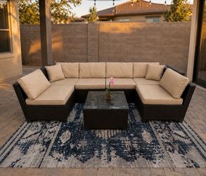 Full Rattan Module U Shaped Sectional *New Patio Furniture*