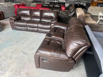 Leather living room set