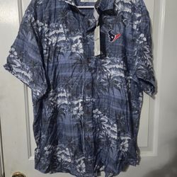Houston Texans L Tommy Bahama button up collared shirt $148 Retail 

