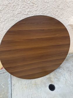 Round Walnut Wood Table Top