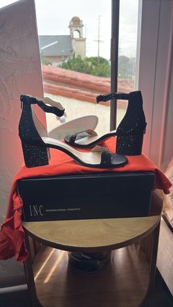 INC Women’s Black Sparkly High Heel