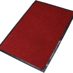 Large Outdoor Indoor Entrance Doormat Red Waterproof Low Profile Entrance Rug Front Door Mat Patio Anti-Skid Rubber Back, 80x120cm (Red)