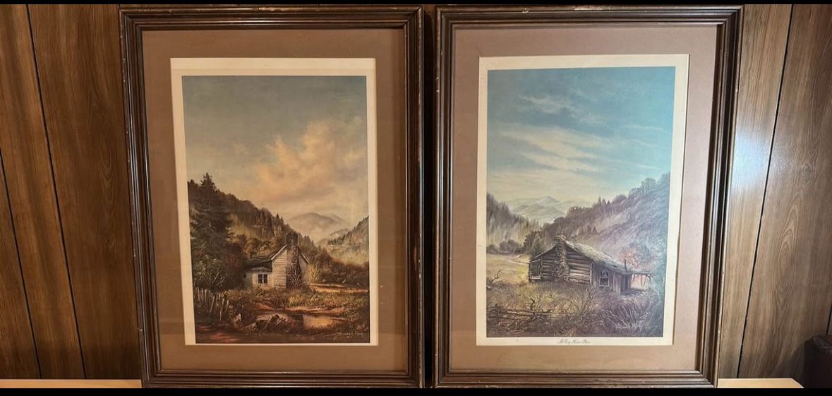 HATFIELD AND MCCOY HOMEPLACES FRAMED PRINTS BY RUSSELL MAY