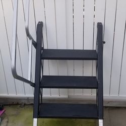 Toyhauler Rear Patio Deck 3 Step Stairs With Grab Handle..fits On Your Toyhauler  Rv..like New!