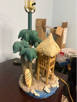 Beach themed lamp- Vintage