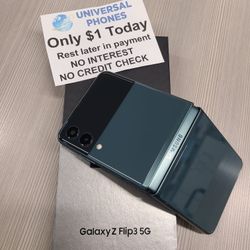 Samsung Galaxy Z Flip3 128gb Unlocked! FREE Smartwach/ Headphones. Pay $1 Today Rest in payments. NO CREDIT NEEDED FINANCING 