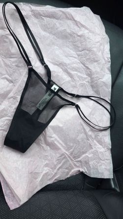 Black Mesh Micro Thong Lingerie