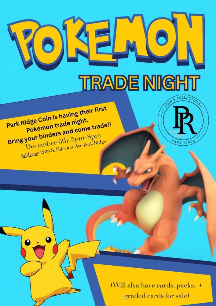Pokemon Trade Night December 6th 5pm-8pm