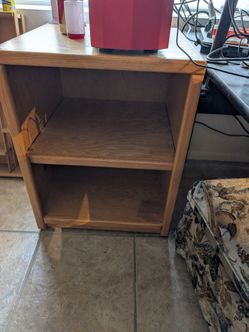 Small Wooden Shelf Unit with Two Shelves