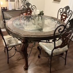 Round Kitchen Glass Table 
