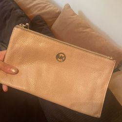 Tan Michael Kors Wristlet Purse