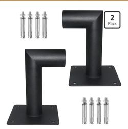 90 Degree Wall Mount L Shape Bracket for Slip Fit Light, 2 3/8 inch OD Tenon Slip Fitter Adapter for LED Street Lights Parking Lot Lights Outdoor Floo