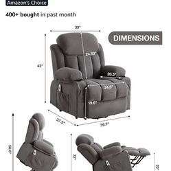Brand New Power Lift Recliner Gray 