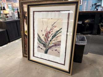“Jungle FlowerIII” Origional Signed Ornatley Framed Watercolor Painting by Steve Strickland