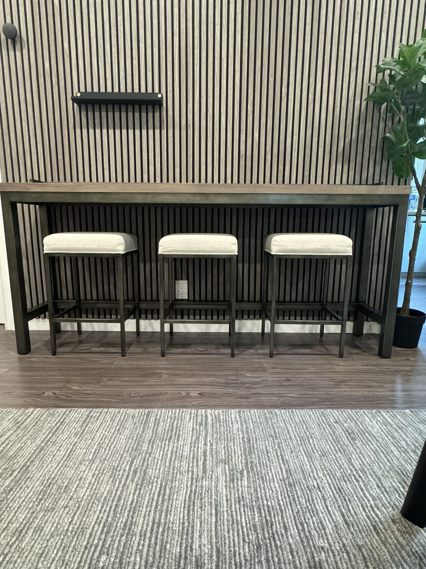 Essence 82” Console Table With Stools