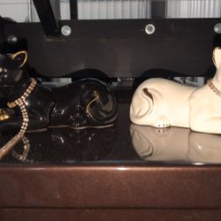Porcelain Cats With Jewels