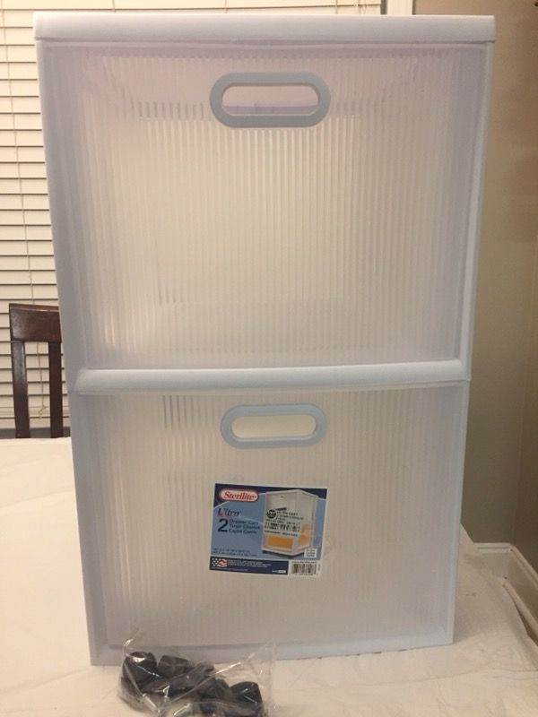 Sterilite® Ultra™ 2-Drawer Storage Cart White
