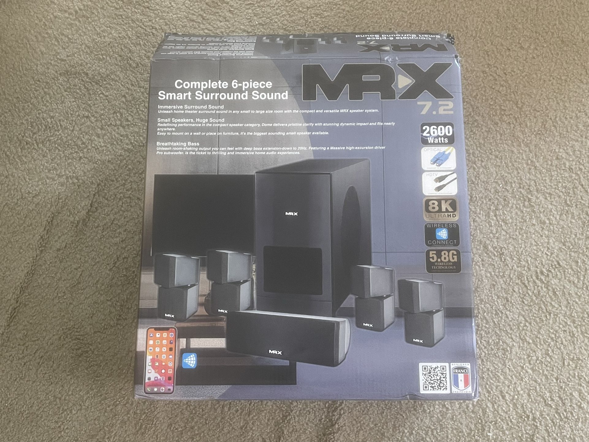 MRX 7.2 6 Piece Surround Sound System.