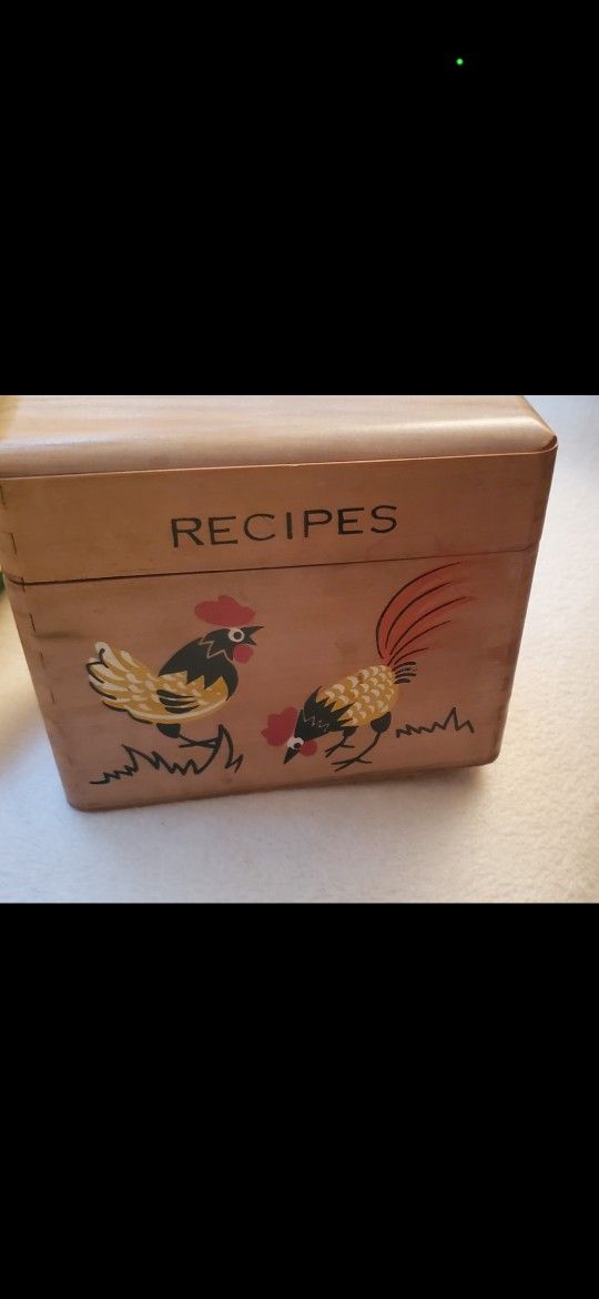 VINTAGE RECIPE WOODEN BOX