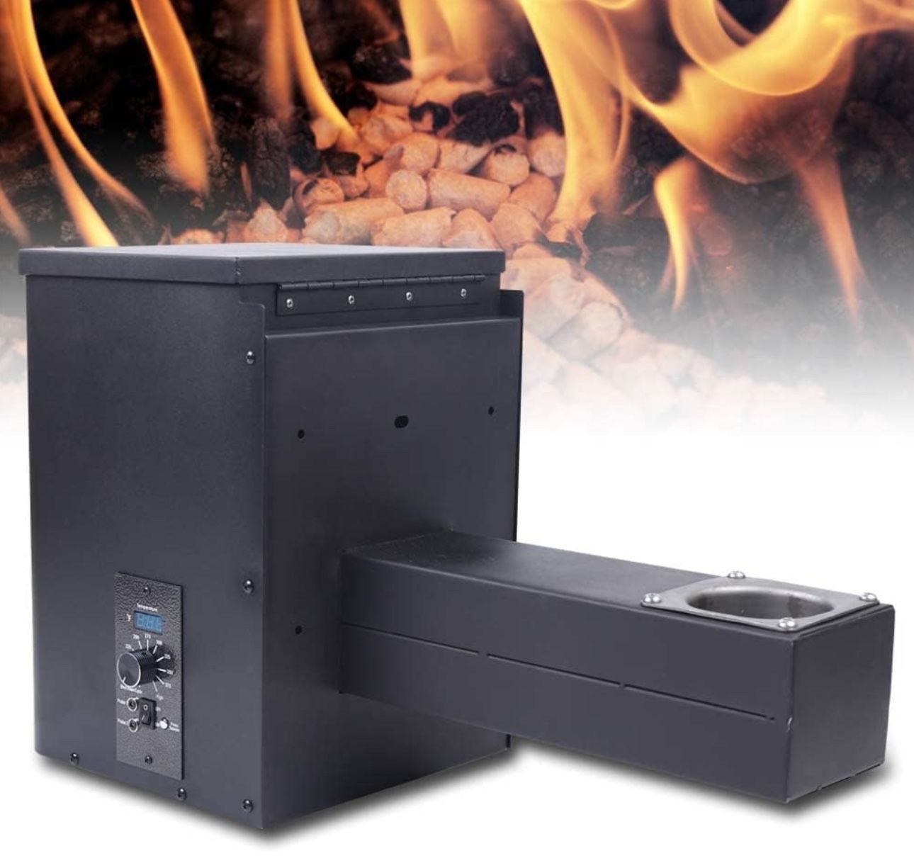 Electric Pellet Smoker Digital Smoker Pellet BBQ Smoker Hopper Assembly Kit for Grill, Smoke, Bake, Roast, Braise, BBQ (Mechanical Knob)