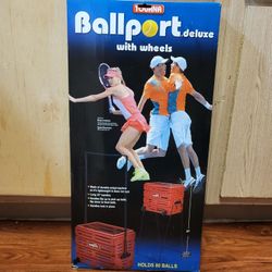 Tourna Ball-port Deluxe Wheels Tennis Ball Pickup Red Basket Size: 33" Tall 