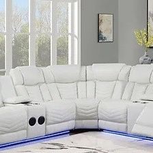 S2021 Lucky Charm Sofa Sectional (White) SECTIONAL