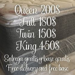 Mattress Pillow Top New 