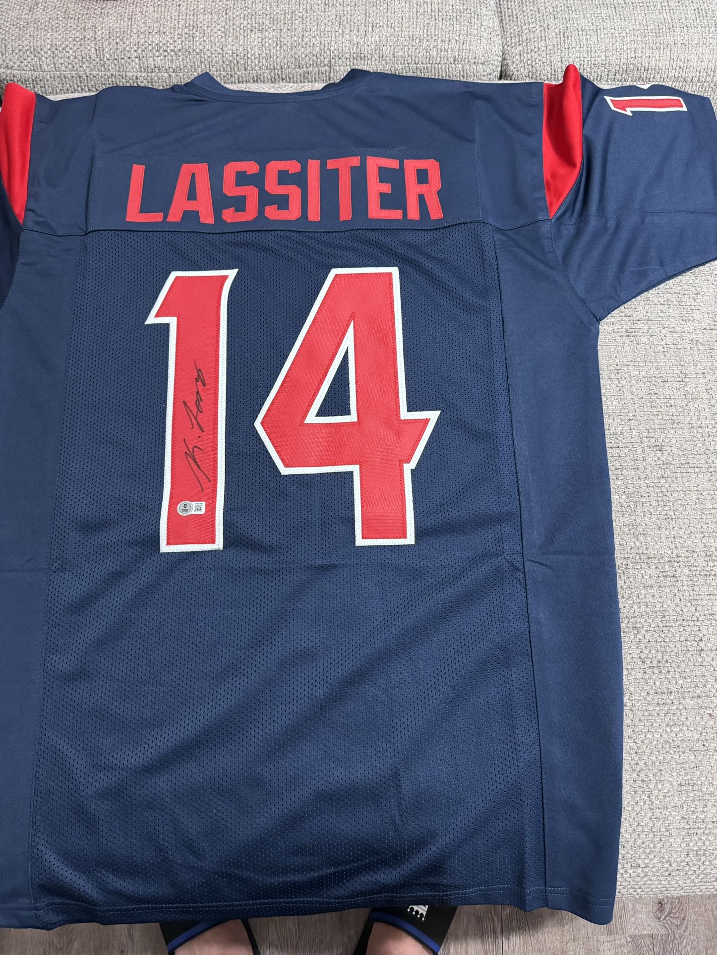 Kamarri Lassiter Signed Autograph Custom Jersey - Beckett Coa - Houston Texans