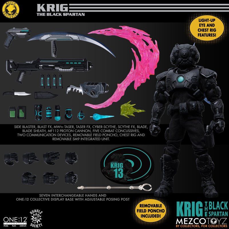 Mezco MDX Black Spartan Krig 13 Exclusive With Toy fair Box