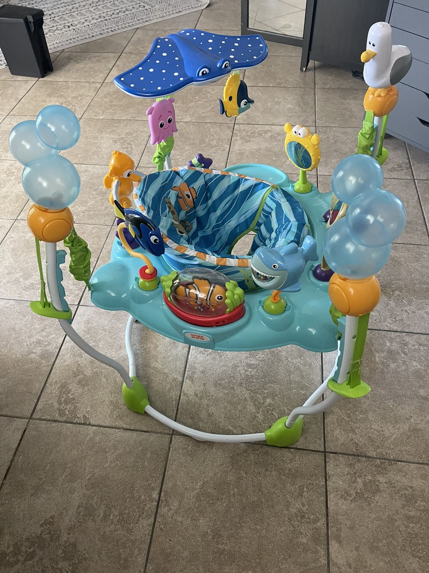 Disney Finding Nemo Baby Bouncer Activity Centee 3-12 Months. Like New Barely Used