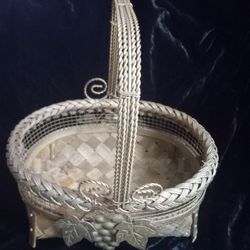 Wire and weaved basket