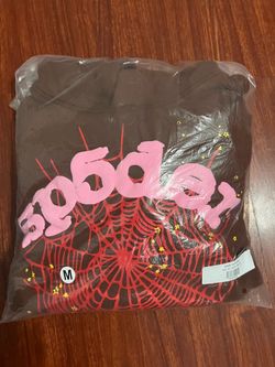 Sp5der Web Hoodie Brown Size Medium