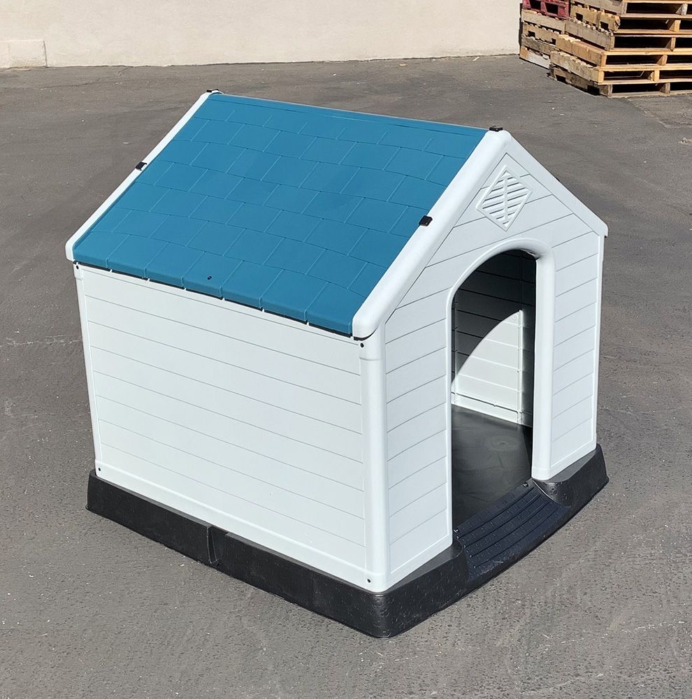 New In Box $105 Waterproof Plastic Dog House for Large size Pet Indoor Outdoor Cage Kennel 36x36x39 inches