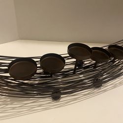 Metal 5 tea light votive candle holder.  Vintage/ cottage/ farmhouse/ bo Ho