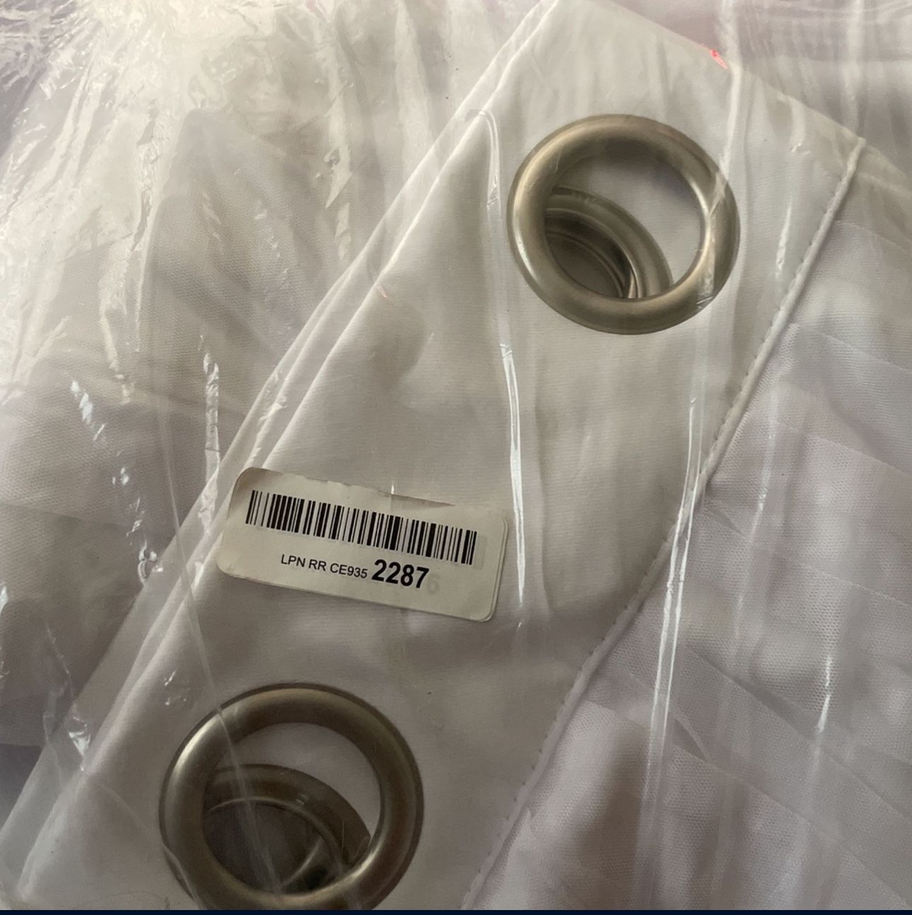 White/blackout curtains With Sheer Overlay‼️ Everything Must Go