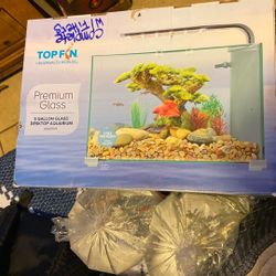 Fish Tank With Filter And Led Lights 